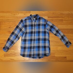 RedHead Blue and Black Checkered Flannel Men's Shirt